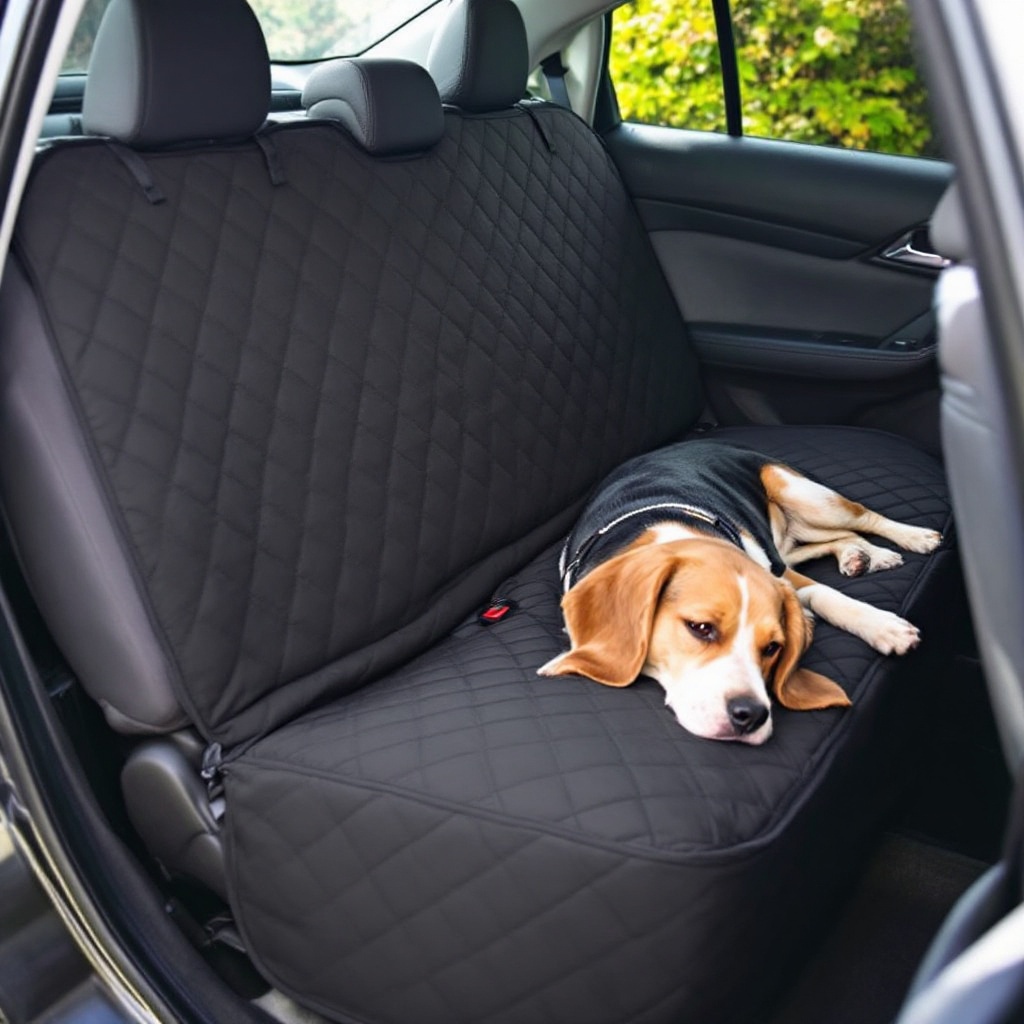Photo client — chien en voiture
